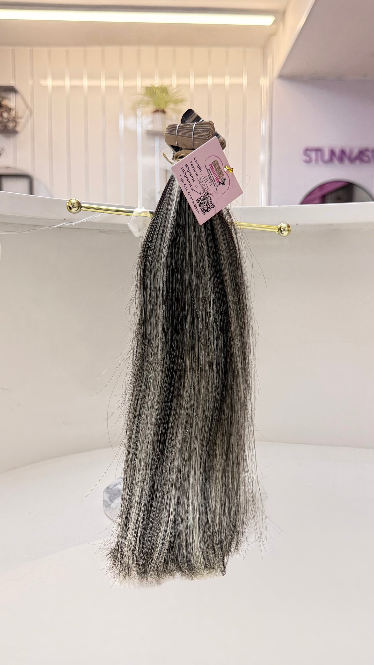 14” 100g Straight Black & AshGrey Tapes